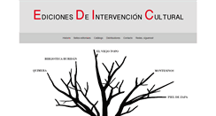 Desktop Screenshot of edicionesdeintervencioncultural.com